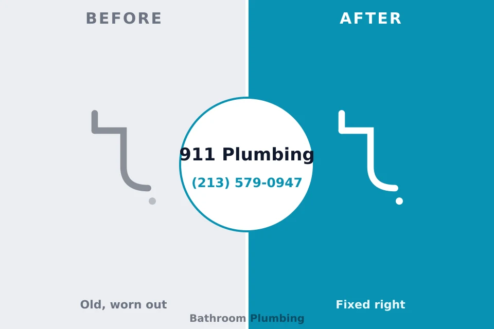 Before and after: plumbing company Weatherly, PA